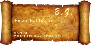 Burzu Gellén névjegykártya